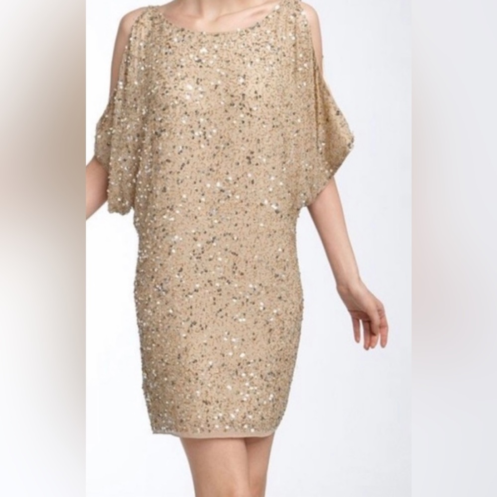 Disco or Golden Ticket Chocolate Factory costume Aidan Mattox Sequin